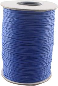 img 2 attached to 🔵 200 Yards Royal Blue 1.0 mm Waxed Jewelry Making Cord: Beading String Craft DIY Thread