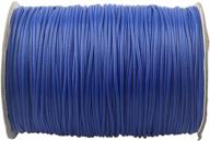 🔵 200 yards royal blue 1.0 mm waxed jewelry making cord: beading string craft diy thread logo