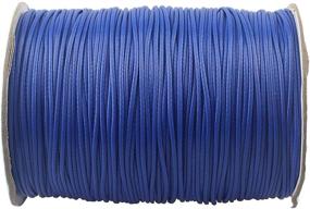 img 4 attached to 🔵 200 Yards Royal Blue 1.0 mm Waxed Jewelry Making Cord: Beading String Craft DIY Thread