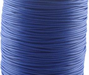 img 1 attached to 🔵 200 Yards Royal Blue 1.0 mm Waxed Jewelry Making Cord: Beading String Craft DIY Thread