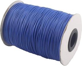 img 3 attached to 🔵 200 Yards Royal Blue 1.0 mm Waxed Jewelry Making Cord: Beading String Craft DIY Thread