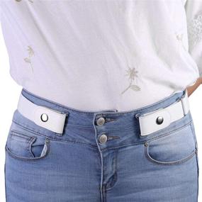 img 1 attached to Buckle Stretch Elastic Invisible Comfortable Women's Accessories in Belts