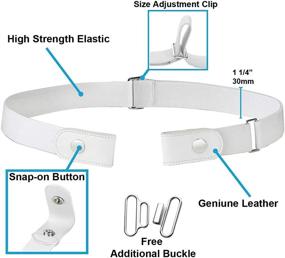 img 3 attached to Buckle Stretch Elastic Invisible Comfortable Women's Accessories in Belts