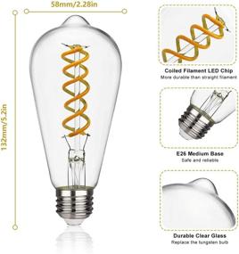 img 3 attached to BORT Flexible Filament Dimmable Bulb, Equivalent to...