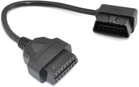 img 1 attached to 🚗 Enhance Car Diagnostics with iKKEGOL 1ft OBD2 16 Pin Male to Female Extension Cable