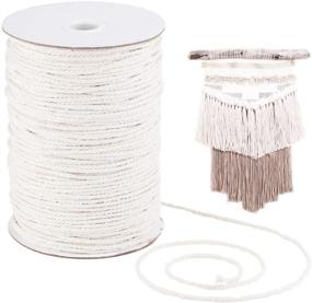 img 3 attached to 🧵 Miukada 3mm x 220yd (Approx. 200m) Macrame Cord: Natural Cotton Rope for Handmade Plant Hangers, Wall Hangings, DIY Dream Catchers - 3-Strand Twisted Craft Supply