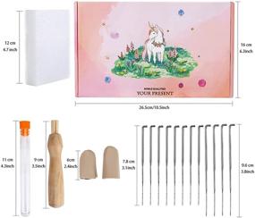 img 2 attached to 🧵 Yaboom Needle Felting Kit for Beginners: Complete 9-Piece Wool Doll Making Set with Instructions, Felting Foam Mat, Needles and More - Perfect for Children's Day!