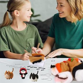 img 1 attached to 🧵 Yaboom Needle Felting Kit for Beginners: Complete 9-Piece Wool Doll Making Set with Instructions, Felting Foam Mat, Needles and More - Perfect for Children's Day!