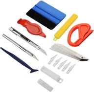 🚗 complete gissvogeek vehicle vinyl film tool kit for car wrapping: 8 in 1, precut vinyl wrap + window film tinting tools – all-in-one auto window tint installation kit & wallpaper smoothing tool logo