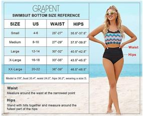 img 1 attached to 👙 GRAPENT Women's High-Waisted Tankini Swimsuit - Ladies' Clothing