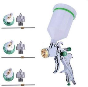 img 4 attached to 🔫 Efficient HVLP Air Spray Gun Set with 3 Nozzles and 600cc Cup - Perfect for Paint, Car Primer, Topcoat, Touch-Up - MACHSWON Universal Paint Sprayer