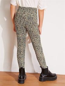 img 3 attached to 🐆 WDIRARA Leopard Elastic Leggings: Eye-Catching Multicolored Girls' Clothing for Style & Comfort!