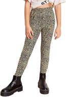 🐆 wdirara leopard elastic leggings: eye-catching multicolored girls' clothing for style & comfort! logo