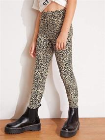 img 2 attached to 🐆 WDIRARA Leopard Elastic Leggings: Eye-Catching Multicolored Girls' Clothing for Style & Comfort!