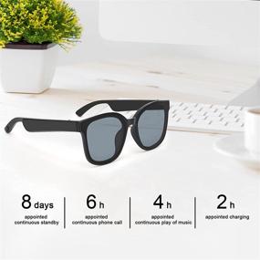 img 1 attached to 🕶️ Smart Bluetooth Sunglasses with Open-ear Speaker – Waterproof, UV Protection for Men and Women – Ideal for Outdoor Activities