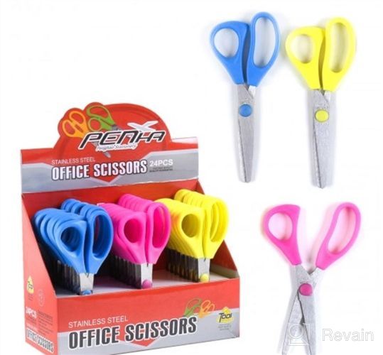 img 1 attached to 🔪 Taotree 8" Multipurpose Scissors Bulk Pack of 5 - Stainless Steel Sharp Scissors for Office, Home, and General Use - High/Middle School Classroom, Teacher, Student and Kids Scissors Supplies - Same Size review by Jon Davidson