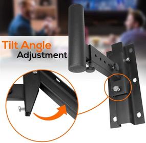 img 3 attached to Pyle PSTNDW15: Adjustable Speaker Bracket Stand - 90°-30° Angle, Tilt, and Rotation with Solid-Steel Pin Safety-Stop - Wall Mount - 12.5'' Distance