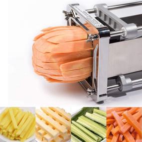 img 2 attached to 🍟 Commercial French Fry Cutter by CUGLB - Heavy Duty Potato Chipper with 1/2 Inch Cutting Blades for Potatoes, Carrots, and More