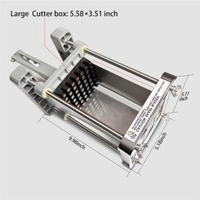 img 3 attached to 🍟 Commercial French Fry Cutter by CUGLB - Heavy Duty Potato Chipper with 1/2 Inch Cutting Blades for Potatoes, Carrots, and More