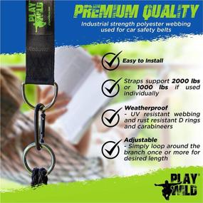 img 3 attached to 🌳 Premium Tree Swing Hanging Straps Kit for Outdoor Swings and Hammocks - Includes 2 x 5ft Tree Swing Strap Hangers, 2 x Heavy Duty Carabiners - Holds 2000lbs - Easy Instructions and Carry Bag Included!