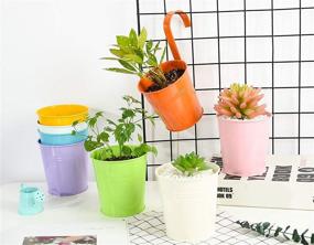 img 2 attached to 🌿 Vibrant MeCids Hanging Planter Collection: Colorful Planters for a Lively Touch of Nature