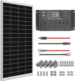 img 4 attached to 🌞 High Efficiency 100W 12V Solar Panel Starter Kit for Home, Camping, Boat, Caravan & RV - WEIZE Monocrystalline PV Module for Off-Grid Power