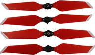 huaye mavic 2 drone pc paddle 8743f propellers - quick release folding accessories for dji mavic 2 pro/mavic 2 zoom (red, 2 pairs) logo