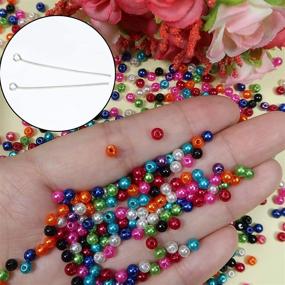 img 2 attached to TOAOB 1100pcs 5mm Multi Colors Round ABS Pearl Beads: Ideal Findings for DIY Craft, Necklaces, Bracelets, and Jewelry Making