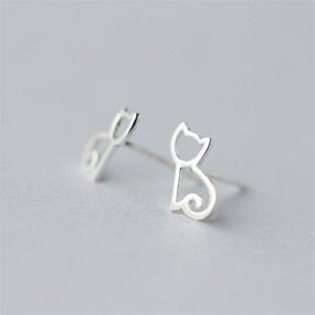 img 1 attached to Earrings Hypoallergenic Sterling Valentines Girlfriend