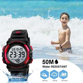 img 2 attached to 🌈 Colorful Waterproof Digital Wrist Watches for Boys and Children