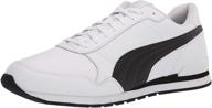 👟 puma white black runner sneaker logo