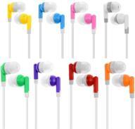 🎧 30 pack assorted colors of kids bulk earbuds headphones earphones - perfect for schools, libraries, hospitals, gifts. individually bagged wholesale 30 pack logo