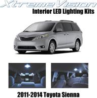 xtremevision внутренние светодиоды для toyota sienna 2011-2014 (13 шт.) прохладный белый комплект внутренних светодиодов инструмент для установки инструмент логотип