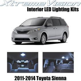 img 4 attached to Xtremevision Внутренние светодиоды для Toyota Sienna 2011-2014 (13 шт.) Прохладный белый комплект внутренних светодиодов Инструмент для установки Инструмент