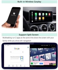 img 2 attached to 🚗 Улучшенный автомобильный стерео с Android 10, 10,25-дюймовым сенсорным экраном для Mercedes Benz C Class W204 C200, C230, C250, C300, C280, C350 2008-2010 года выпуска, поддержка беспроводного Carplay, беспроводного Android Auto и функциональности разделения экрана