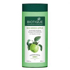 img 4 attached to Biotique Bio Green Apple Daily Purifying Shampoo and Conditioner – Ideal for Oily Scalp and Hair, 180ml