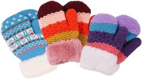 img 4 attached to 🧤 Warm and Cozy Girls Sherpa Winter Mittens Gloves: Essential Accessories for Girls' Cold-Weather Comfort