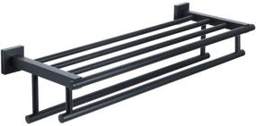 img 4 attached to 🧺 Alise GZ8000-B - High-Quality Wall Mount Bathroom Towel Rack with Two Bars, 24-Inch SUS 304 Stainless Steel Shelf - Matte Black Finish