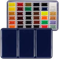 🎨 soho urban artist large watercolor palette set | 36 assorted paint colors in whole pans logo