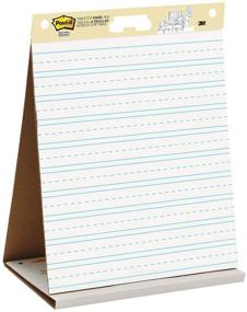 img 4 attached to 📝 Post-it Super Sticky Tabletop Easel Pad, 20 x 23 Inches, 20 Sheets/Pad, 1 Pad (563PRL), Portable White Premium Self Stick Flip Chart Paper with Primary Lines, School Paper, Built-in Easel Stand" -> "Super Sticky Tabletop Easel Pad - 20x23 Inches, 20 Sheets/Pad - Portable White Flip Chart Paper with Primary Lines and Built-in Easel Stand