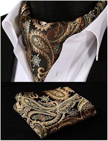 img 3 attached to SEO-friendly HISDERN Jacquard Paisley Cravat Pocket Men's Accessories