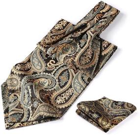 img 4 attached to SEO-friendly HISDERN Jacquard Paisley Cravat Pocket Men's Accessories