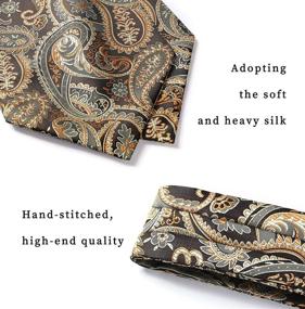 img 1 attached to SEO-friendly HISDERN Jacquard Paisley Cravat Pocket Men's Accessories