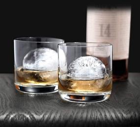 img 1 attached to 🧊 Tovolo Leak-Free, Slow-Melting 2.5-Inch Sphere Ice Molds With Sealable Silicone Lid, Anti-Tip Feature, Set of 2 Stackable Molds Ideal for Whiskey, Spirits, Liquor, Cocktails, Soda & More