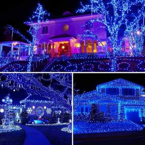 img 3 attached to 🎄 Blue Super-Long 95FT 240 LED Outdoor/Indoor Christmas String Lights - Extra-Bright Plug in Fairy String Lights with 8 Lighting Modes for Christmas Tree Patio Wedding Party (Blue)