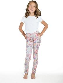 img 1 attached to 🌸 Stylish Floral Trouser Legging in Harbor Grey for Girls' Clothing: Comfort meets Fashion