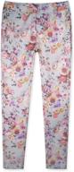 🌸 stylish floral trouser legging in harbor grey for girls' clothing: comfort meets fashion logo