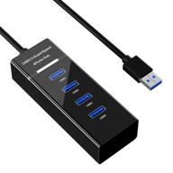 usb 3.0 hub extender, 4 port usb 3.0 splitter adapter with extended 28cm cable - compatible with usb flash drive, laptop, keyboard, notebook pc, mouse, tablet, printer, macbook air/pro/mini логотип