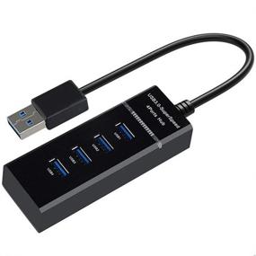 img 3 attached to USB 3.0 Hub Extender, 4 Port USB 3.0 Splitter Adapter with Extended 28CM Cable - Compatible with USB Flash Drive, Laptop, Keyboard, Notebook PC, Mouse, Tablet, Printer, MacBook Air/Pro/Mini