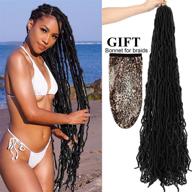 🔥 новые волосы "faux locs crochet" - 36 дюймовые мягкие дредлоки, предварительно закольцованные, натуральные наращивания для плетения дредлоков для черных женщин (20 прядей/упаковка, 4 упаковки, 1b) логотип